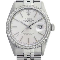 Rolex Ladies Stainless Steel, Index Bar Dial with Diamond Bezel, Sapphire Crystal - REF-419M5F