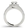 Image 3 : 1.83 ctw Certified VS/SI Diamond 2pc Wedding Set Halo 14k White Gold - REF-316N6F