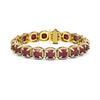 Image 3 : 44.22 ctw Ruby & Diamond Bracelet 18K Yellow Gold - REF-890Y9X