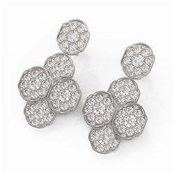 6.25 ctw Diamond Designer Earrings 18K White Gold - REF-520R5K