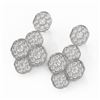 Image 1 : 6.25 ctw Diamond Designer Earrings 18K White Gold - REF-520R5K