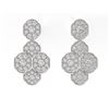 Image 2 : 6.25 ctw Diamond Designer Earrings 18K White Gold - REF-520R5K