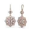 Image 2 : 15.46 ctw Morganite & Diamond Earrings 18K Rose Gold - REF-400Y2X
