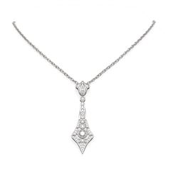 1.64 ctw Diamond Necklace 18K White Gold - REF-224K9Y