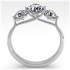 Image 2 : 2 ctw Past Present Future VS/SI Diamond Ring Martini 18k White Gold - REF-408K6Y