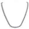 Image 3 : 30 ctw Oval Certified SI Diamond Necklace 14K White Gold - REF-4470H2R