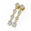 Image 1 : 2 ctw Oval Cut Diamond Designer Earrings 18K Yellow Gold - REF-239N9F