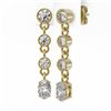 Image 3 : 2 ctw Oval Cut Diamond Designer Earrings 18K Yellow Gold - REF-239N9F