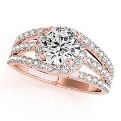 1.25 ctw Certified VS/SI Diamond Ring 18k Rose Gold - REF-169Y2X