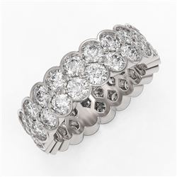 5.5 ctw Diamond Designer Eternity Ring 18K White Gold - REF-452F2M