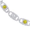 Image 2 : 20 ctw SI/I Fancy Yellow Diamond Necklace 18K White Gold - REF-2190K2Y