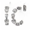 Image 3 : 4.2 ctw Mix Cut Diamonds Designer Earrings 18K White Gold - REF-697M8G