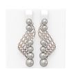 Image 1 : 1.55 ctw Diamond & Pearl Earrings 18K Rose Gold - REF-217F8M