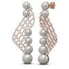 Image 2 : 1.55 ctw Diamond & Pearl Earrings 18K Rose Gold - REF-217F8M