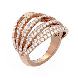 2.9 ctw Diamond Ring 18K Rose Gold - REF-185M8G
