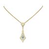 Image 1 : 1.64 ctw Intense Blue Diamond Necklace 18K Yellow Gold - REF-184A2N