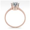 Image 3 : 1.0 ctw VS/SI Cushion Diamond Engagment Ring 18k Rose Gold - REF-287H4R