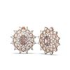 Image 2 : 8.48 ctw Morganite & Diamond Earrings 18K Rose Gold - REF-345H5R