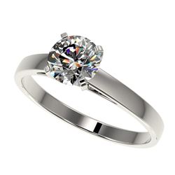 1.01 ctw Certified Quality Diamond Engagment Ring 10k White Gold - REF-139H2R