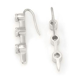 0.50 ctw Certified VS/SI Diamond Stud Earrings 18k White Gold - REF-80H4R