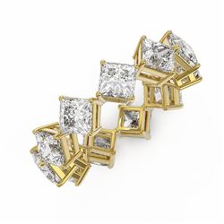 3.63 ctw Princess Cut Diamond Designer Ring 18K Yellow Gold - REF-522M4G