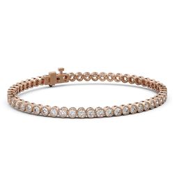 7 ctw Diamond Designer Bracelet 18K Rose Gold - REF-624W8H