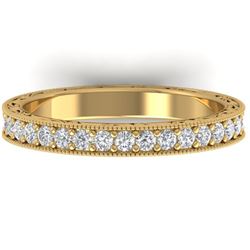 1 ctw Certified VS/SI Diamond Art Deco Eternity Ring 14k Yellow Gold - REF-78W2H