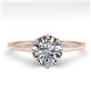 Image 1 : 1.0 ctw Certified VS/SI Diamond Engagment Ring Vintage 18k Rose Gold - REF-315R2K