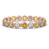 Image 2 : 15.47 ctw Canary & Diamond Micro Pave Bracelet 18K Rose Gold - REF-1646N3F