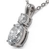 Image 3 : 1.25 ctw Oval Cut Diamond Designer Necklace 18K White Gold - REF-309Y2X