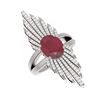Image 3 : 5.07 ctw Ruby & Diamond Ring 18K White Gold - REF-263X6A