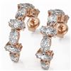 Image 1 : 4.16 ctw Marquise Cut Diamond Designer Earrings 18K Rose Gold - REF-457M2G