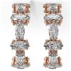 Image 2 : 4.16 ctw Marquise Cut Diamond Designer Earrings 18K Rose Gold - REF-457M2G