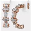 Image 3 : 4.16 ctw Marquise Cut Diamond Designer Earrings 18K Rose Gold - REF-457M2G