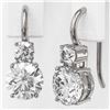Image 3 : 1.8 ctw Diamond Designer Earrings 18K White Gold - REF-259G3W