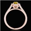 Image 2 : 1.3 ctw Certified SI/I Fancy Intense Yellow Diamond Ring 10k Rose Gold - REF-177H3R