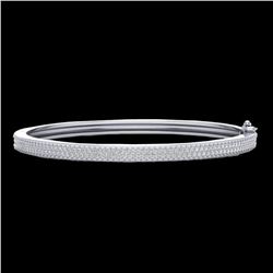 1.50 ctw Micro Pave VS/SI Diamond Bangel Bracelet 14k White Gold - REF-176Y2X