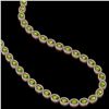 Image 2 : 31.1 ctw Peridot & Diamond Micro Pave Halo Necklace 10k Rose Gold - REF-600F2M