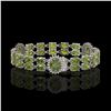 Image 2 : 17.79 ctw Tourmaline & Diamond Bracelet 14K White Gold - REF-283H3R