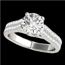 2.11 ctw Certified Diamond Pave Ring 10k White Gold - REF-334R3K