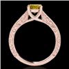 Image 2 : 1.82 ctw Certified SI/I Fancy Intense Yellow Diamond Ring 10k Rose Gold - REF-354H5R