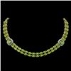 Image 1 : 38.37 ctw Peridot & Diamond Necklace 14K Yellow Gold - REF-527M3G