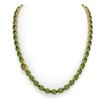 Image 3 : 66 ctw Green Tourmaline & VS/SI Diamond Micro Necklace 14k Yellow Gold - REF-618H2R