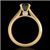 Image 3 : 1.36 ctw Fancy Black Diamond Engagment Art Deco Ring 18k Yellow Gold - REF-66A8N