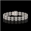 Image 2 : 13.82 ctw Cushion Cut & Oval Diamond Bracelet 18K White Gold - REF-1648W8H