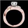 Image 2 : 2.26 ctw Certified Diamond Bypass Solitaire Ring 10k Rose Gold - REF-395G5W