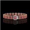 Image 1 : 16.97 ctw Tourmaline & Diamond Bracelet 14K Rose Gold - REF-236Y4X