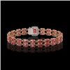 Image 3 : 16.97 ctw Tourmaline & Diamond Bracelet 14K Rose Gold - REF-236Y4X