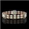 Image 1 : 16.55 ctw Opal & Diamond Bracelet 14K Rose Gold - REF-286X2A