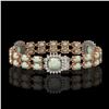 Image 2 : 16.55 ctw Opal & Diamond Bracelet 14K Rose Gold - REF-286X2A